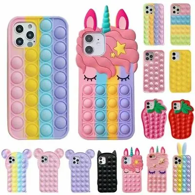 £4.80 • Buy Soft Silicone Fidget Stress Relief Case Cover For Apple IPhone 4 5 6 7 8 X 11 12