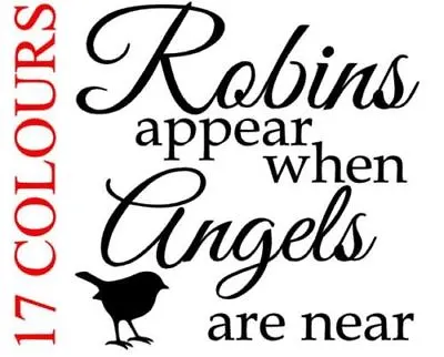 £3.39 • Buy Robins Appear When Angels Are Near Vinyl Decal Sticker Bauble Christmas Glass