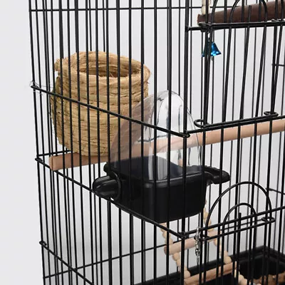  Bird Cage Food Bowl Parrot Box Bathtub Bird-feeders For Accessories • £11.89