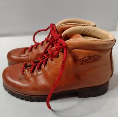 Vintage Vasque Women's Highlander Leather Hiking Boots  6.5 Cognac Lace Up CC • $31.98