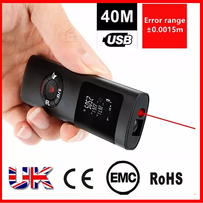 Mini 40M Handheld Digital Laser Point Distance Meter Measure Tape Range Finder. • £20.99