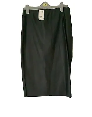 H&M Polyurethene Black Slimline Skirt .16; Length 27 Ins  Can Be Cut . • £6.50
