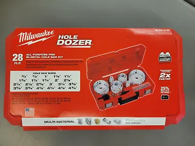 Milwaukee All-Purpose Hole Dozer Hole Saw Kit - 28-Pc Model# 49-22-4185 • $282