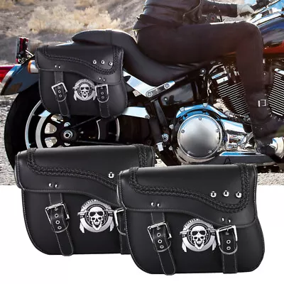 Saddle Bags Luggage Saddlebag For Yamaha V Star XVS 650 950 1100 1300 Custom • $129.99