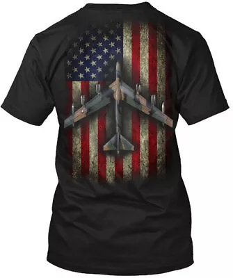 B-52 With Flag Tee T-Shirt Made In The USA Size S To 5XL • $21.79