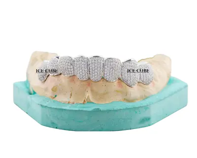Top And Bottom Grillz Gold Moissanite Diamond Grillz Silver Gold Bling Grillz • $759.99