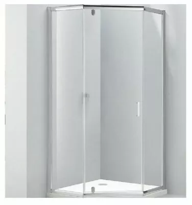 £456.72 • Buy Pentagonal Shower Enclosure, Lifetime Guarantee, High Gloss Chrome Frame