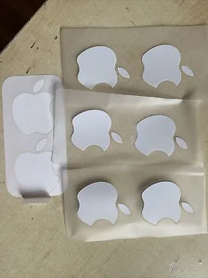 8 White Genuine Apple Logo Decal  Stickers- IPhone / IPad / IMac • £8