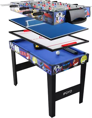 Combo Game Table For Kids 4 In 1 Pool Table Foosball Table Hockey Table Ping Po • $116.99