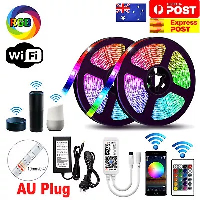$24.99 • Buy 12V 5M Smart Wifi 300 RGB LED Strip Lights Waterproof Alexa Echos Google Home