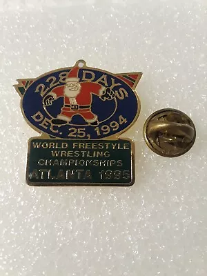 Vintage 228 Days Dec 25th 1994 World Freestyle Wrestling Championship Pin Atl • $7.99