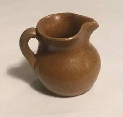 W.J. Gordy Signed Pottery • Miniature • Creamer/Pitcher • Brown/Mountain Gold • $30.53