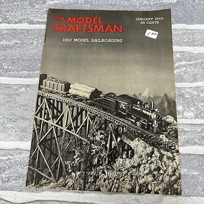 Vintage Model Craftsman Magazine January 1949  Railroad Trains Layout Doctor • $7.49