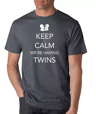 Keep Calm We're Having Twins Funny Pregnancy New Dad Mom Baby Shower Gift • $12.95