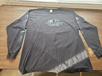 Vintage 2000s Grave Digger Monster Truck Long Sleeve Tee Shirt XL 22.5 X 30 • $40
