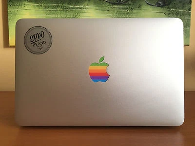 £4.90 • Buy 3x Old Retro Rainbow Sticker For Apple Macbook 11 13 15  Backlited Logo