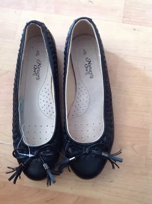 Lovely Natures Own Size 4 Black Tassel Shoes New Shop Clearance • £13.99