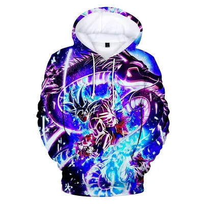 $24.99 • Buy Dragon Ball Z Saiyan Goku Hoodie Jumper Anime Sweatshirt Pullover Jacket Coat