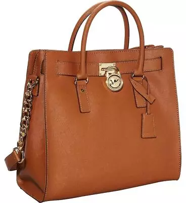 🌞michael Kors Hamilton Large Ns Luggage Brown Saffiano Leather Tote Bag🌺nwt! • $229.99