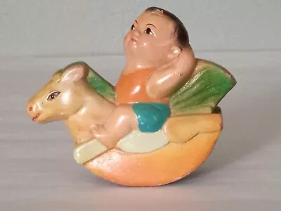 Vintage Wood Pencil Sharpener Boy On Rocjing Horse • $4.99