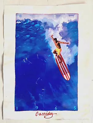 Vintage 2000 Surf Michael Cassidy Poster Surfer Surfing Surfboard Longboard Wave • $19.99