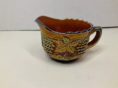 Vintage Northwood Grape And Cable Breakfast Set Creamer Amethyst Carnival Glass • $26