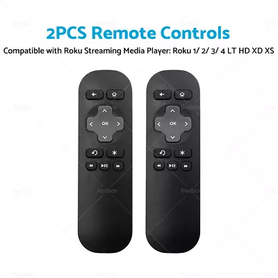Suitable For ROKU 1 2 3 4 Telstra TV 1 TV 2 2PCS Remote Control Replacement • $21.15