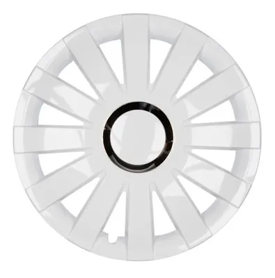 4x Premium Design Hubcaps Set Painted 14 Inch White Chrome Ring • $144.94