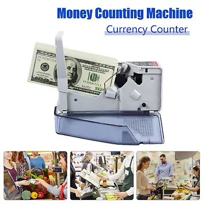 Portable Handy Bill Cash Money Counting Machine Mini Banknote Currency Counter • $39.01