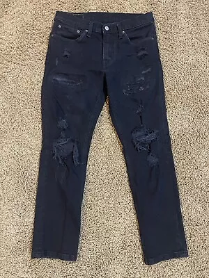 Levi’s 511 Jeans Black Distressed Tapered Leg Size 32x30 • $15.50