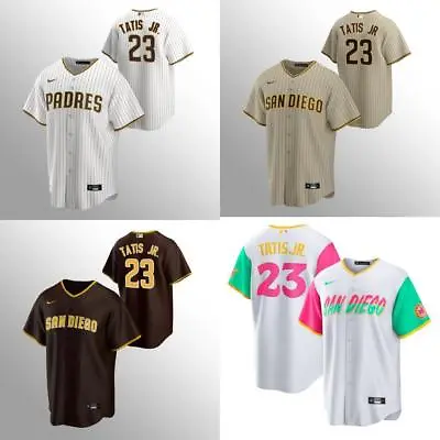 Fernando Tatis Jr. Padres Stitched Jersey City Connect / White / Sand / Brown • $41.99