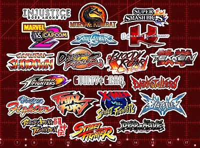 20 Fighting Game Logo Stickers - White Clear Or Holographic - Street Fighter • $10.95