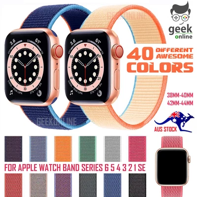 $5.45 • Buy For Apple Watch Nylon Sports Band Strap Series 7 6 5 4 3 2 SE 38/40/41/42/44/45