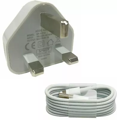 100% Genuine CE Charger Plug / USB Sync Cable For Apple IPad IPhone 5 7 8 6 Plus • £2.99