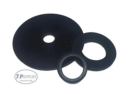 Solid Neoprene Rubber Washer Washers 2mm Thk X5 Pick Own Size Upto 30mm Diameter • £3.12