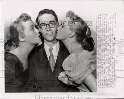 1949 Press Photo Actor Harold Lloyd Jr. Phyllis Kirk & Joan Evans In Hollywood • $19.88