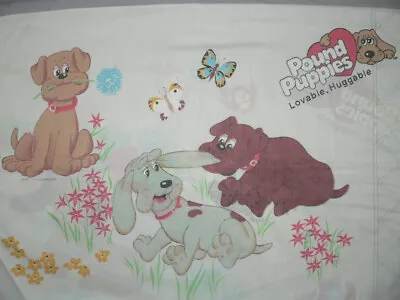 Vtg 80s Pound Puppies Pillowcase 1985 Tonka For Bed Sheet Set Usa Made Bibb • $19.99