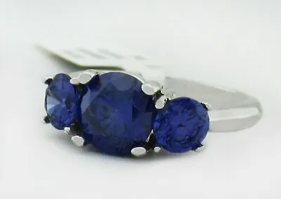 AAA RED FLASHES 2.85 Cts  TANZANITE RING 10K WHITE GOLD  ** New With Tag ** • $289.15
