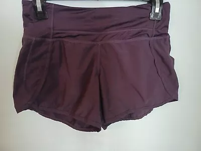 Lululemon Speed Up Shorts Women's 4 Purple 3  Inseam Lined Running Mid Rise • $25