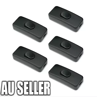 10x 12V IN-LINE CABLE ON-OFF ROCKER SWITCH BLACK Lamp Spot Light Inline Caravan • $9.99