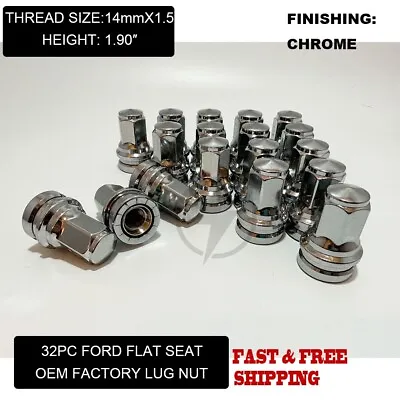 32 OEM Factory Style Lug Nuts 14x1.5 For Ford Super Duty F-250 F-350 HCPZ-1012-B • $68.49