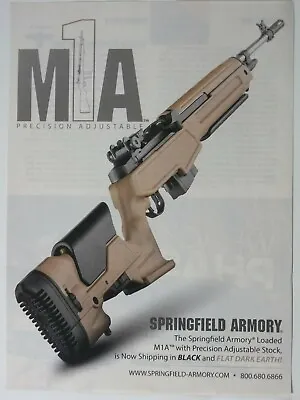 2015 Springfield Armory M1A Rifle Precision Adjustable Stock Magazine Print Ad • $9.99