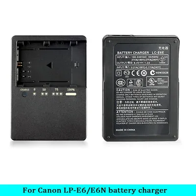 NEW LC-E6 LC-E6E Battery Charger For Canon LP-E6 EOS 7D 60D 6D 70D 5D2 5D3 5D UK • £10.59