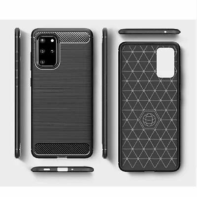 Shockproof Carbon Slim Case For Samsung Galaxy S23 S22 S21 S20 FE S8 S10 A10 A12 • £4.99