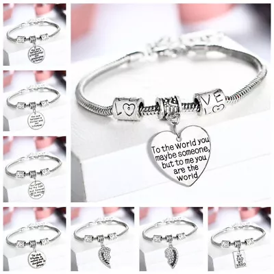 Best Friend/Sister/Mother/MUM Bracelet Tibetan Silver Charm Personalised Gift • £3.99