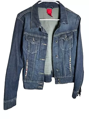 $15.19 • Buy V Cristina Jean Jacket Women’s Medium Embellished Denim Jean Women’s Jacket