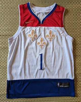 Nike Orleans Pelicans Zion Williamson White #1 City Jersey Size Men's Size 50 • $44.83