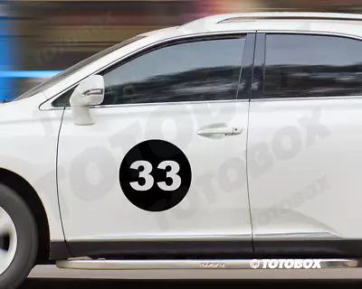 2x Custom Rally Racing Number Circle Decal Auto Car Race Sport Sticker  • $26.50