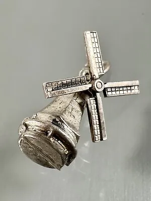 Vintage 835 Silver Holland Dutch Windmill 3D Charm Pendant • $17.50