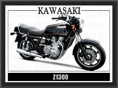 KAWASAKI  Z1300 Motorcycle Poster Laminated A4 Poster • £6.99